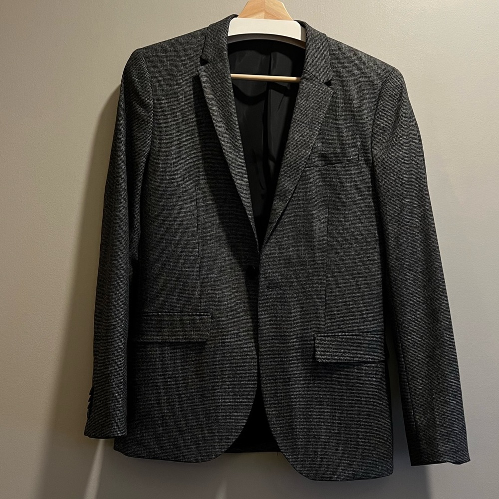 H&M Skinny Fit Patterned Suit (Jacket & Pants)